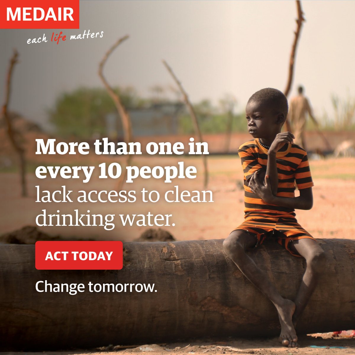 A 30 CHF donation will provide safe drinking water for 300 people living in a Yemen camp. Donate now, change a community forever.

Visit medair.org