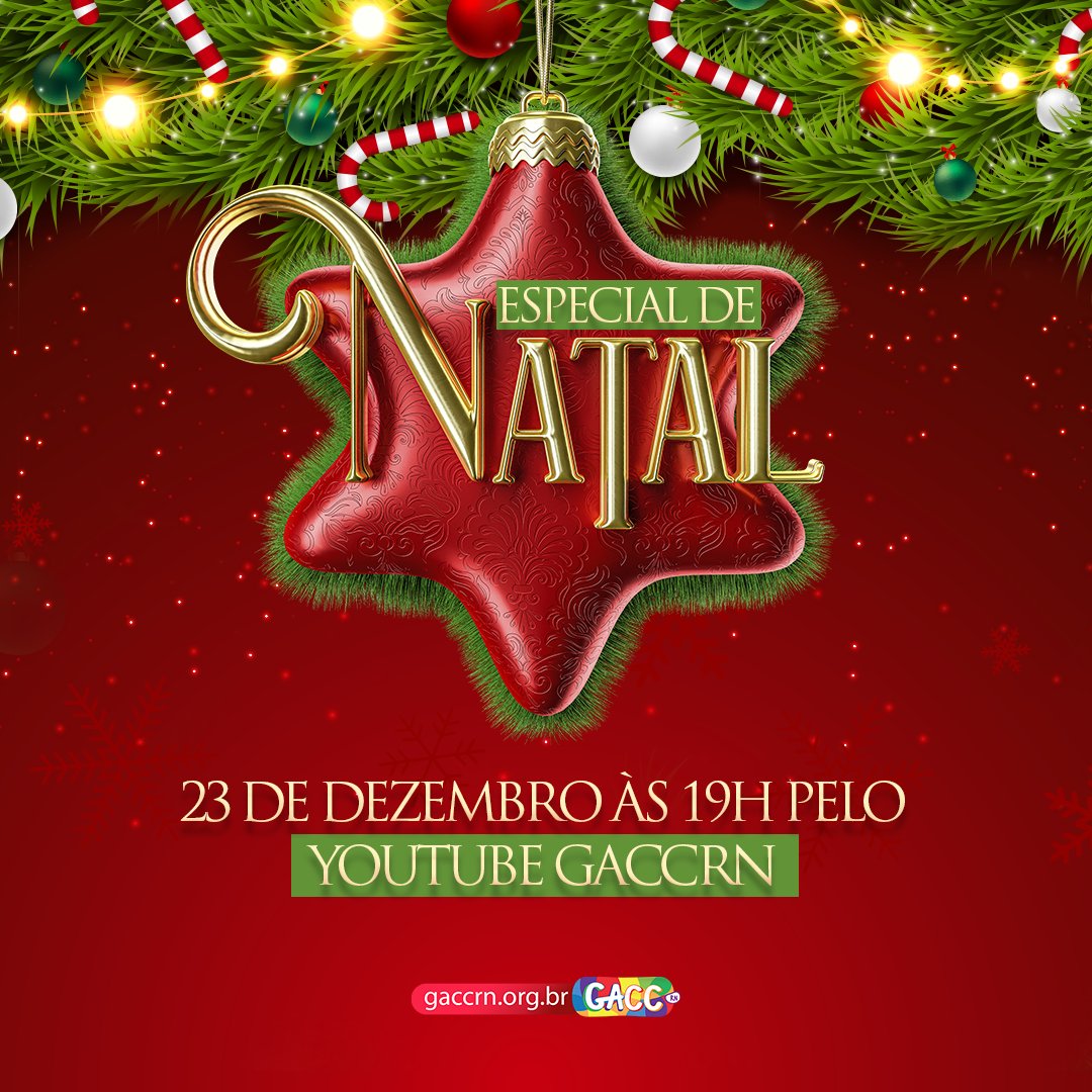 gaccrn's tweet photo. Hoje, a partir das 19h, você acompanha o nosso Especial de Natal pelo nosso canal no You Tube: gaccrn, o link está na nossa Bio. Vamos ter muitas atrações, com a #TurminhaDoTVGACC @rafaelaartesbrito, #PapaiNoel, #SorteioDeBrindes e um maravilhoso Show de Mágica com o mágico https://t.co/3FInbOiAKg