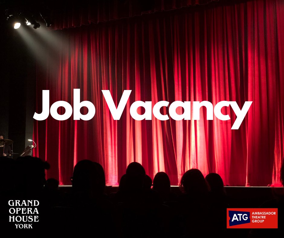 grandoperayork's tweet image. 🎭 COME AND JOIN US 🎭 

We are looking for a THEATRE MANAGER to join the team at the Grand Opera House.

To find out more, please visit: atgtix.co/3pofgKa 

Closing date: 18.01.22