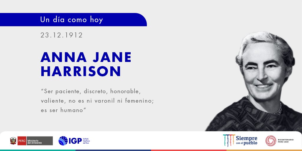 igp_peru's tweet photo. Recordemos a Anna Jane Harrison quien nació un día como hoy.
Su carrera como química y educadora es fuente de inspiración para todas las mujeres de ciencia. 👩🏻🔬
#UndíaComoHoy #IGPeduca #AnnaJaneHarrison #Science https://t.co/Z9gnzKHfRf
