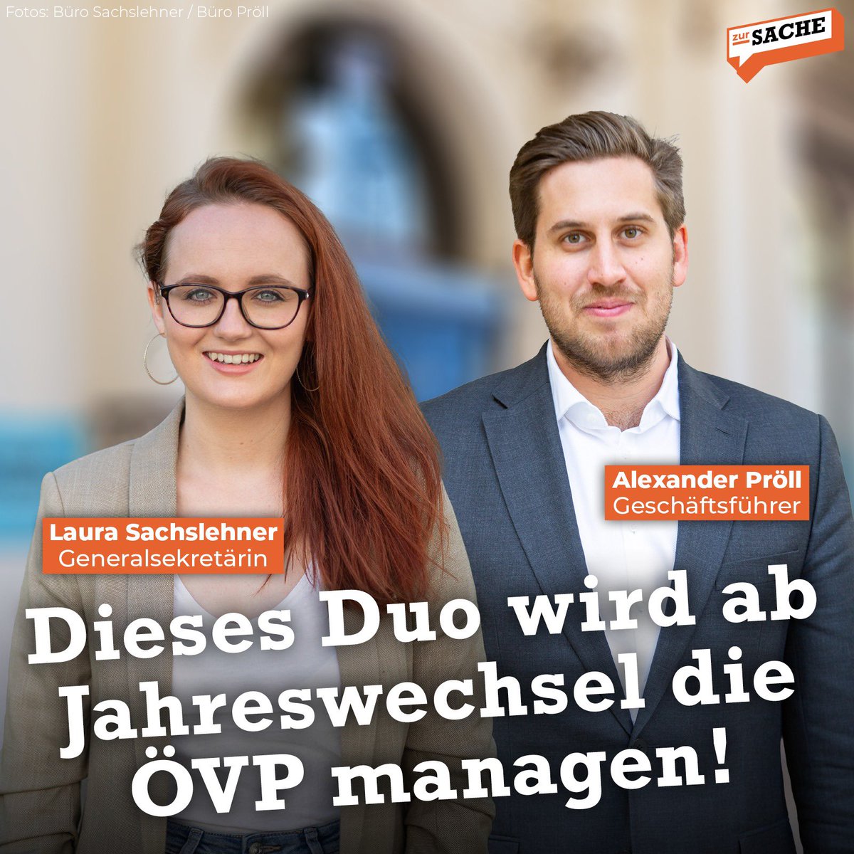 ZurSache_at's tweet photo. Das Duo, das ab Jahreswechsel die Parteizentrale der @volkspartei leiten wird, ist komplett: Neben @l_sachslehner als Generalsekretärin wird Alexander Pröll neuer Bundesgeschäftsführer. Mehr dazu im Artikel: 
https://t.co/5wKQzQ7mrf https://t.co/3FmzoxApQB