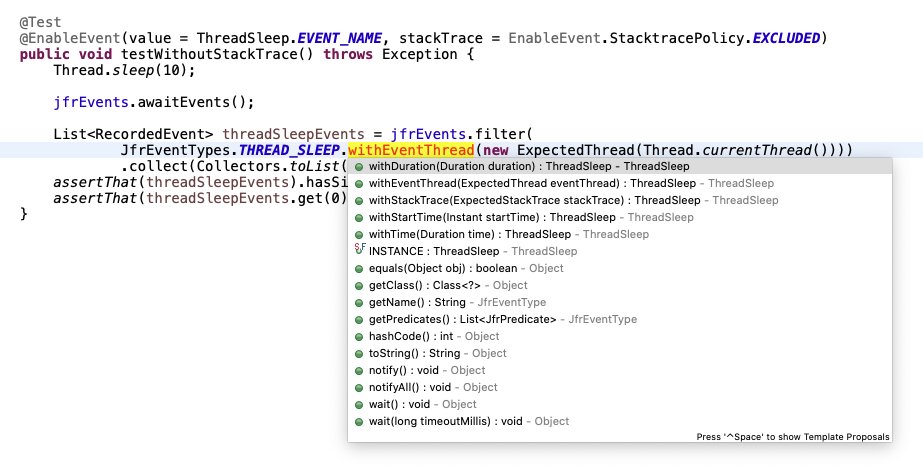 gunnarmorling's tweet photo. 📢 #JfrUnit 1.0.0.Alpha2 (code name "☃️") is out!

Substantially improved Dev Exp when writing assertions, thanks to a fully typed API for all built-in JFR event types. Kudos to Federico Mariani (@croway_) for this amazing contribution! #JDKFlightRecorder

https://t.co/ZZfzeYujIc https://t.co/odbZft3o8b
