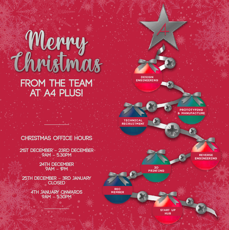 A4Plus's tweet photo. Merry Christmas to you all! Have a happy and safe new year - see you in 2022! https://t.co/PFGYfEZiHo