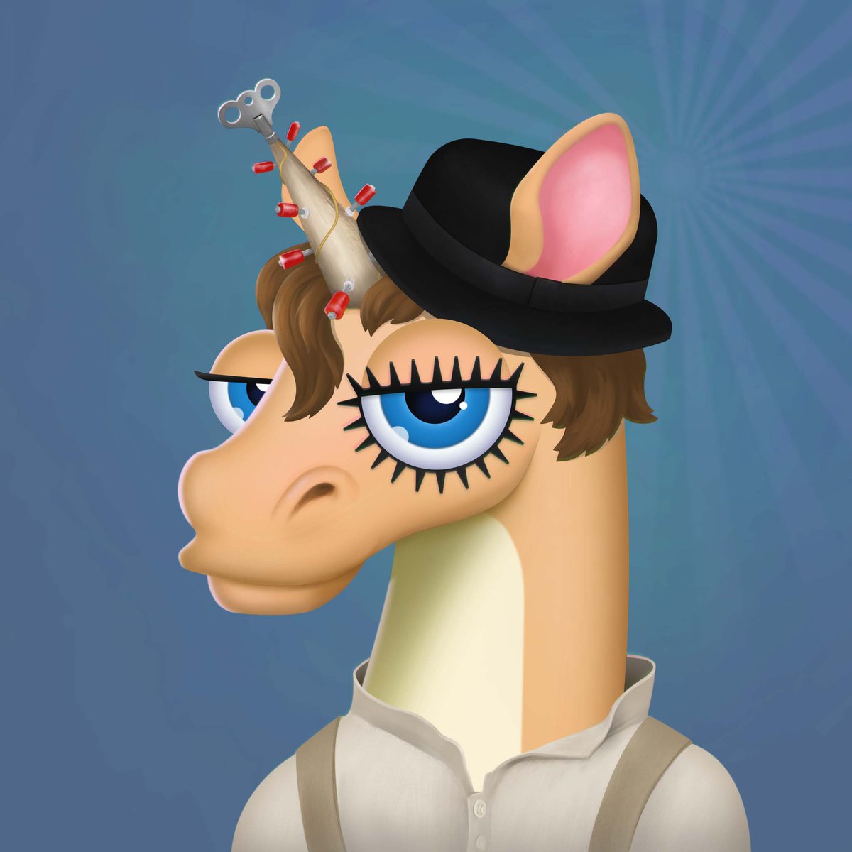 SamJumisko's tweet photo. @U_UnicornsNFT Such fun creativity going on in #Unicontest ! Here's my little scene for the contest and the unicorn in question trying out U_U style.
This fellow is rather bored of the horrors of humanity. https://t.co/Nt4QugHLyI