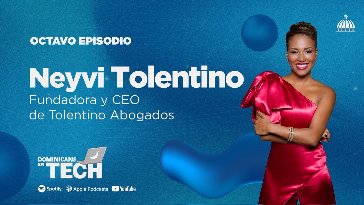 MIC_RD's tweet photo. Una abogada en el sector de tecnología ¿es posible? 👩⚖️🖱️
Descúbrelo en este 8vo. episodio de #DominicansEnTech🇩🇴 donde conversamos con @NeyviTolentino, fundadora y CEO de @TolentinoAbogad.
🔗Escúchalo en: https://t.co/Ir7mZBzeF9, Apple Podcast o https://t.co/3bQF8NxB4f https://t.co/Oz8fYQtS8i