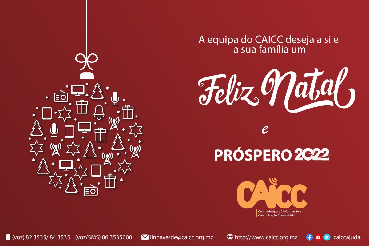 caiccajuda's tweet photo. A equipa do #CAICC deseja a si e a sua família um #FelizNatal e #Próspero #2022 https://t.co/drdf2cfsOX