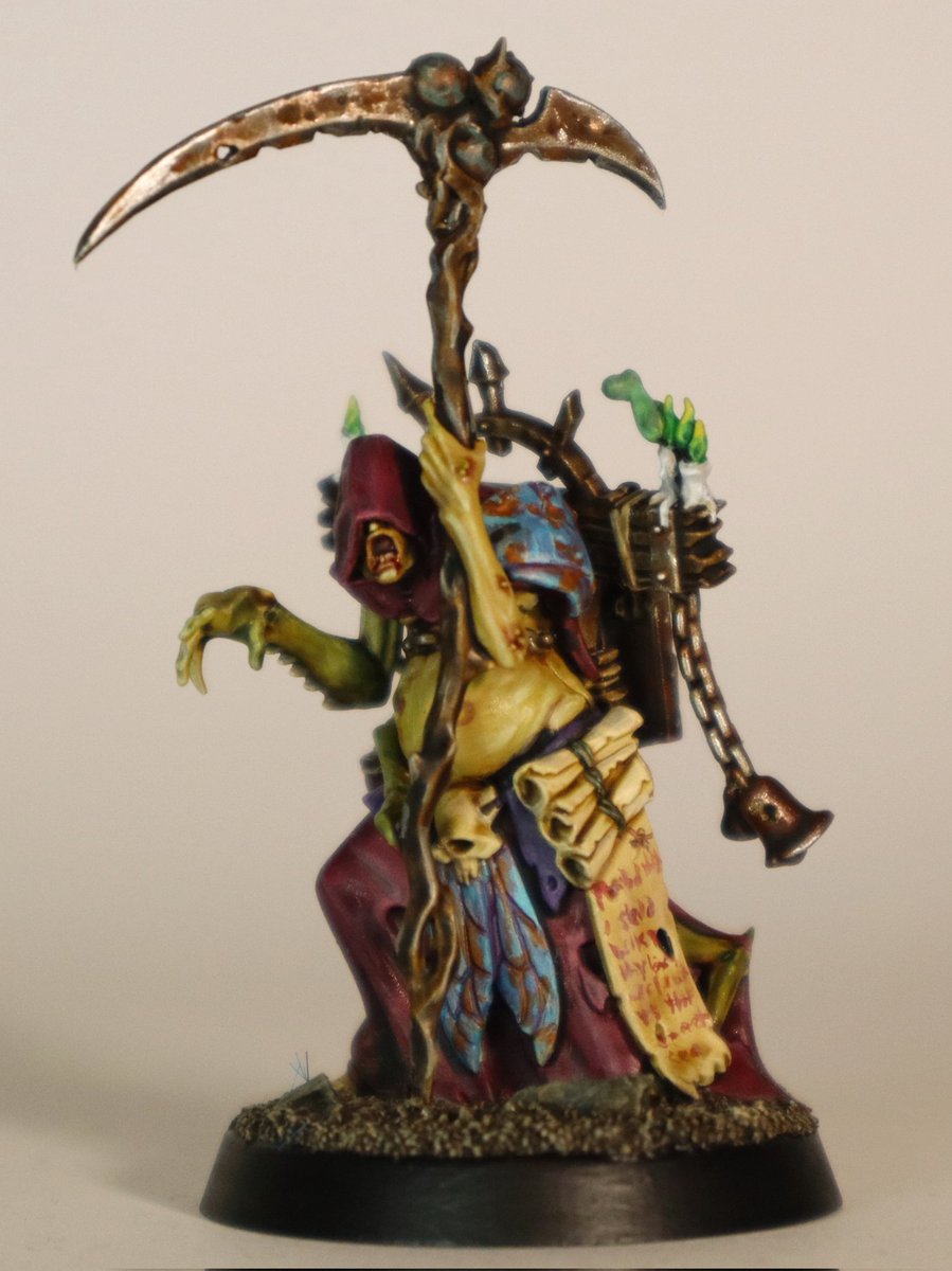 GoatingFaint's tweet photo. Instead of going home for Christmas yesterday I found myself required to self-isolate for the typical state-mandated reasons. So I got this done! #PaintingWarhammer #Nurgle #IsolationHobby https://t.co/U0XSxvDAqE