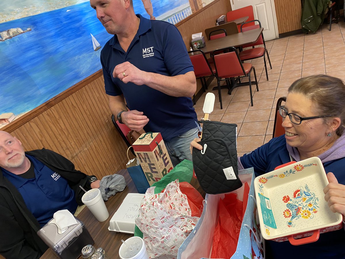 Secret Santa and Christmas lunch!  #lowes2228 #waynesboropa #mst #blueshirts