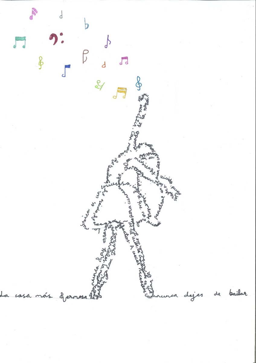 JenMusical's tweet photo. No dejan de sorprenderme 1. Proyecto “Caligrama Musical”. Alumnos de 6º de primaria del @ColegioSalliver https://t.co/7CPiAsZxc5