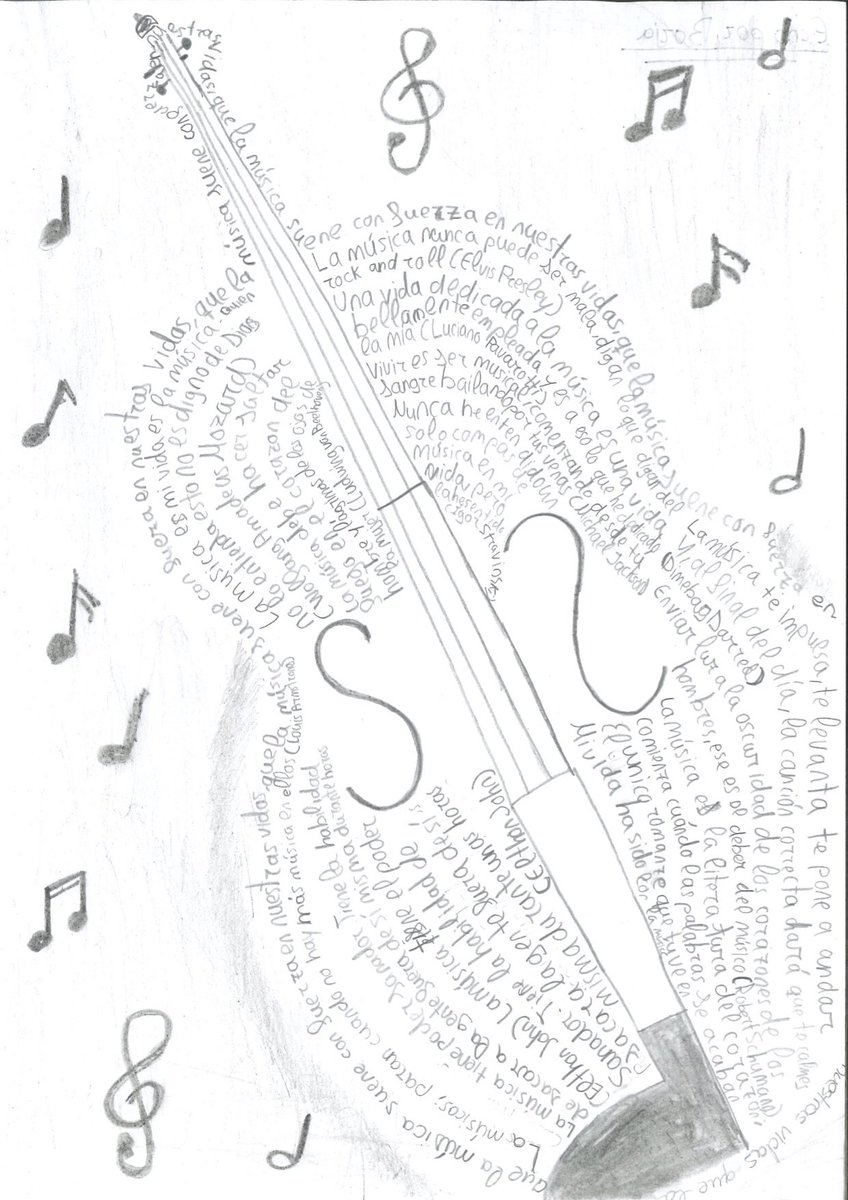 JenMusical's tweet photo. No dejan de sorprenderme 1. Proyecto “Caligrama Musical”. Alumnos de 6º de primaria del @ColegioSalliver https://t.co/7CPiAsZxc5