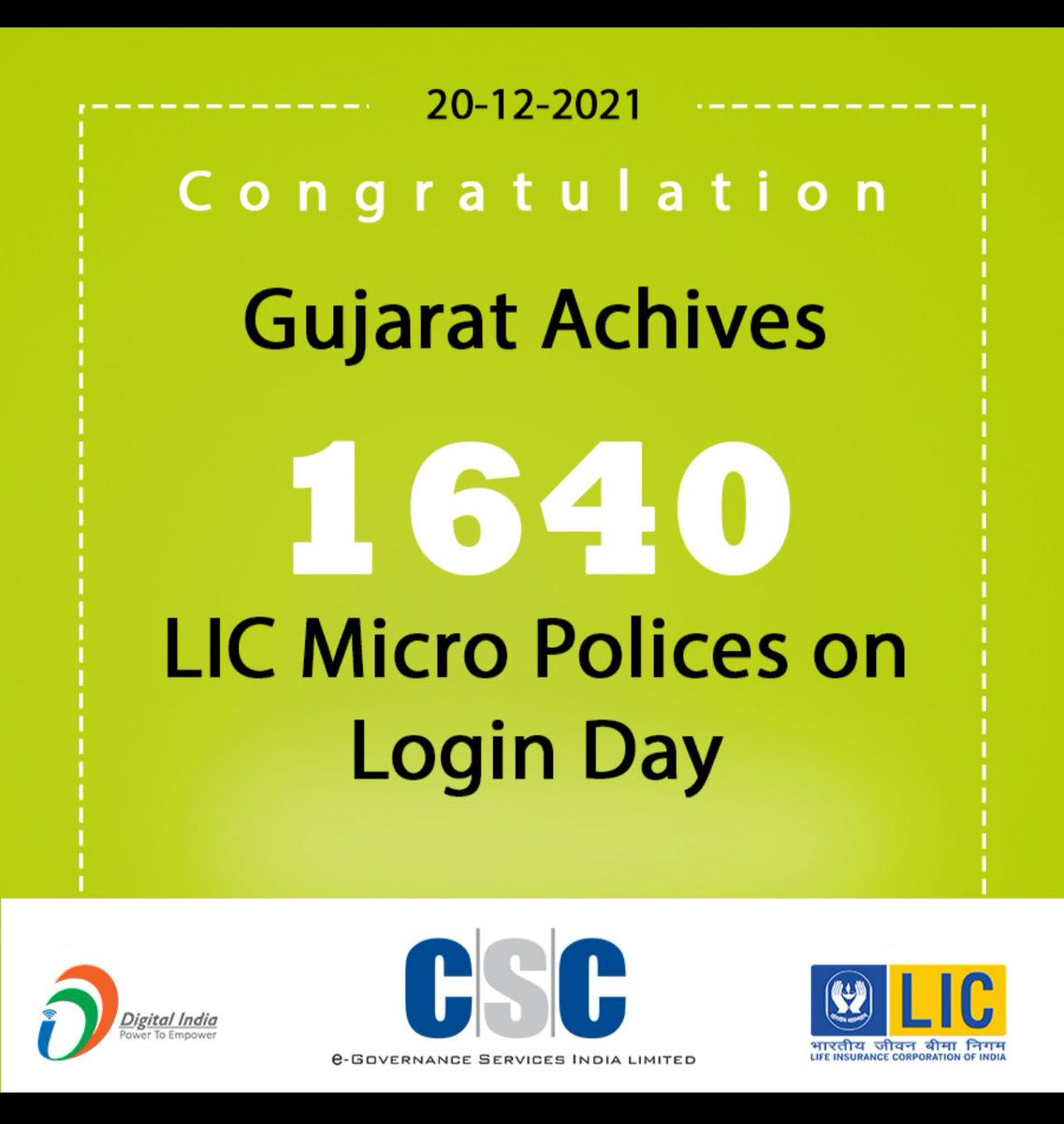 Congratulations to all VLEs and team Gujarat.
<a href="/dintya15/">dinesh tyagi Retd IAS</a> <a href="/ceo_csc/">CEO_CSC e-Governance</a> <a href="/JayBhanushali80/">Jayesh Bhanushali</a>