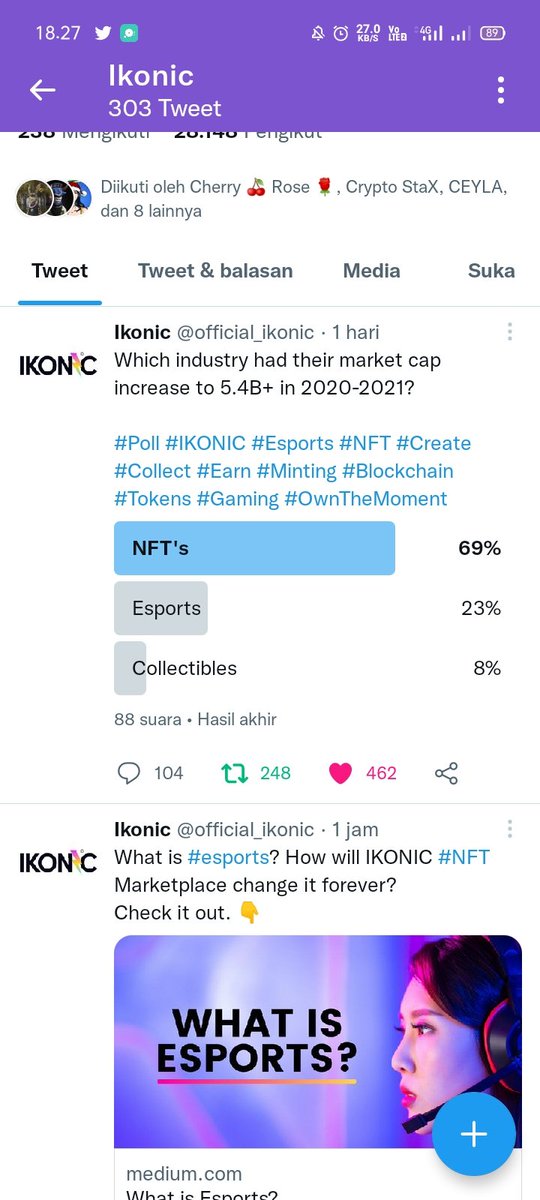 sistyan22's tweet photo. @TiarCrypto @crypstax @CrypChic @official_ikonic @realcryptohippy Done ✅ bissmillahirromanirrohim 🥳 https://t.co/bo5UjpcZfo
