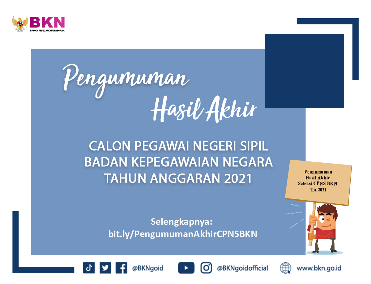 BKNgoid's tweet photo. Hai #SobatBKN, di hari kamis yg manis ini Mimin mau menyampaikan informasi penting bagi klian pelamar CPNS BKN TA 2021.

Cek baik2 Pengumuman Hasil Akhir CPNS BKN melalui link https://t.co/GI3TOINmi7.

Bagi yg dinyatakan lulus segera persiapkan diri klian ke tahap selanjutnya ;) https://t.co/2umeDIzPXv
