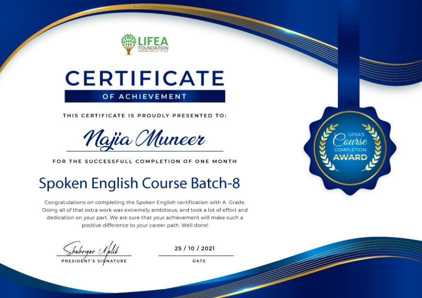 LifeaFoundation's tweet photo. Lifea had organized Spoken English Course that is completed successfully. 

The students performed very well in this course for which we are giving them certificates. We hope that all of these students get benefit from this course.

#spokenenglish #certificates
#appreciationpost https://t.co/ZPflALvBFa