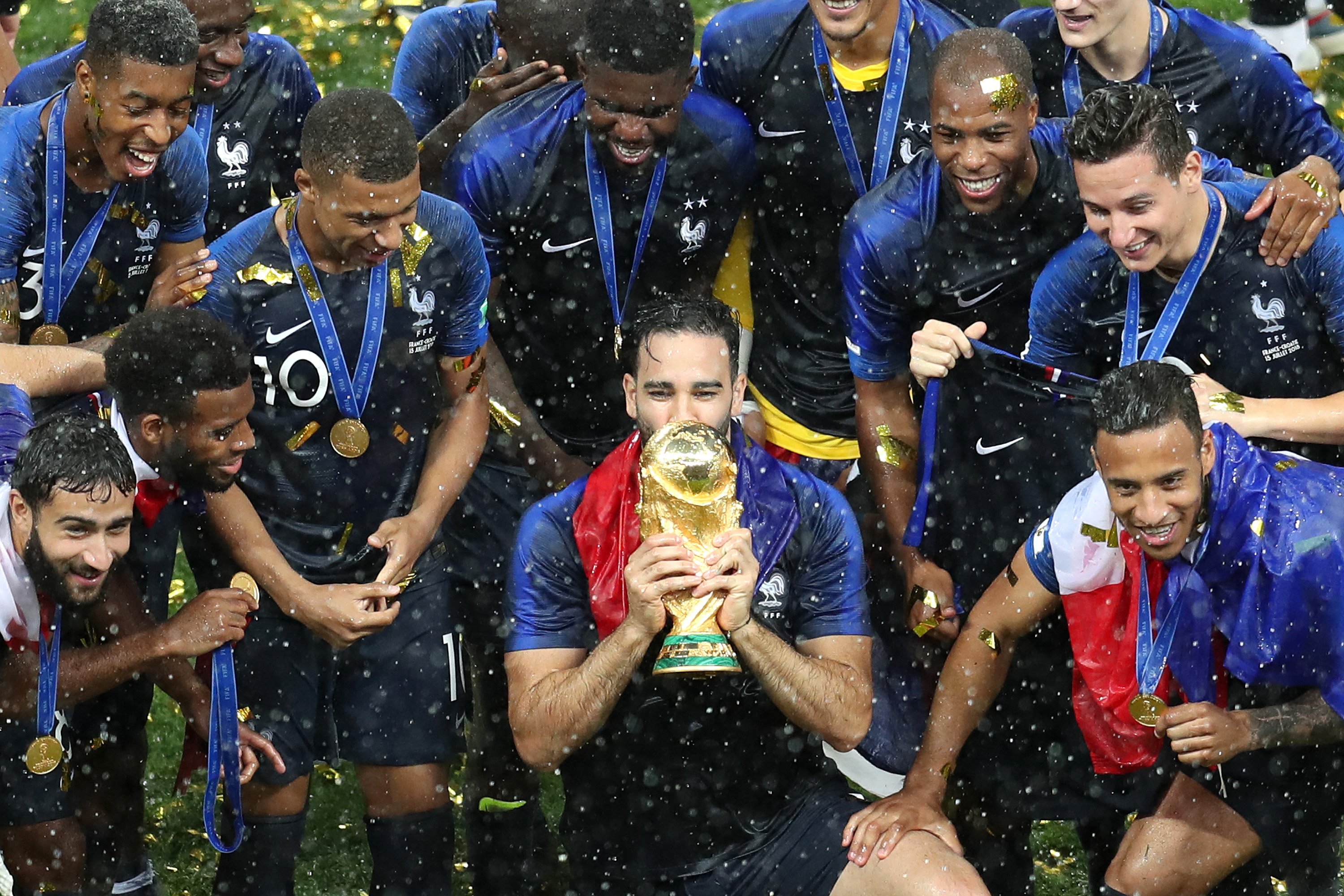 Франция чемпион по футболу какие годы. Сборная Франции 2018 Кубок.