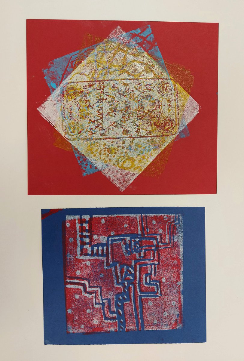 mrmiehe_art's tweet photo. In between all the Christmas card making and Christmas music, 2nd years have finished off their maze designs and transformed them into striking layered prints. @lossie_art @LossieHigh #printmaking #arted #mazedesign https://t.co/Ak5UmAHpu8