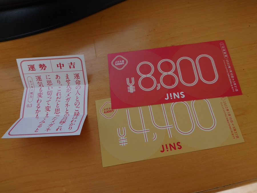 純正卸値 JiNS 福袋 2022 メガネ券 17600円相当 ショッピング