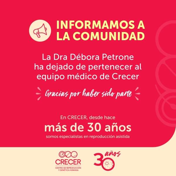 Informamos a la comunidad. 
🔸CRECER🔸