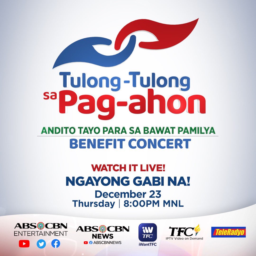 rkbagatsing's tweet photo. Andito Tayo Para sa Bawat Pamilya Benefit Concert mamayang 8PM sa ABS-CBN Entertainment YouTube, Facebook and Twitter. Also available on ABS-CBN News on Facebook and Youtube, Teleradyo,  iWantTFC and TFC

 #TulongPH #AnditoTayoParaSaBawatPamilya https://t.co/xQ68TUZoJP
