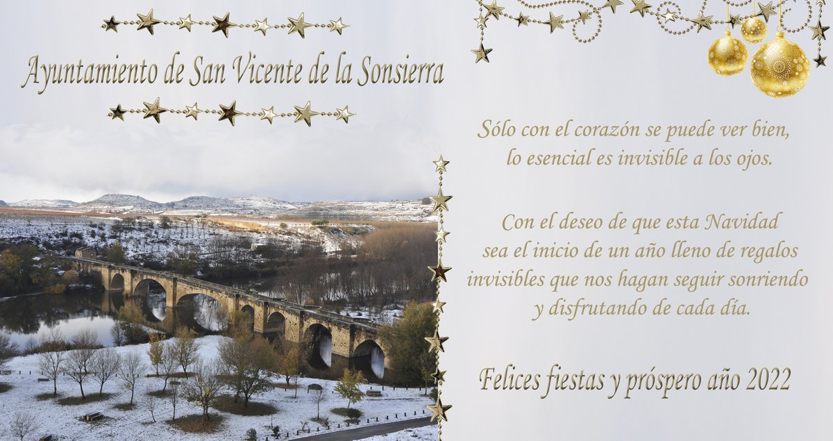 Os deseamos que paséis unas felices fiestas y que 2022 venga cargado de ilusión, de  esperanza, y que volvamos a vernos en #SVSonsierra #LaRioja, un buen lugar al que volver