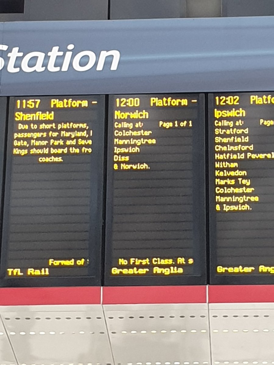 SianHeinous's tweet photo. @greateranglia the 12:00 service from London Liverpool street to Norwich has no first class. Please advise how to obtain a refund for my first class ticket. Thank you. https://t.co/3s2jbHeThM