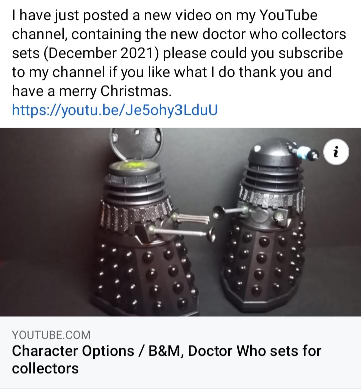 LilyDoctorWho's tweet photo. New video up on my YouTube channel.
#doctorwho #drwho #whovain #whovains https://t.co/lKWP6QK3LW