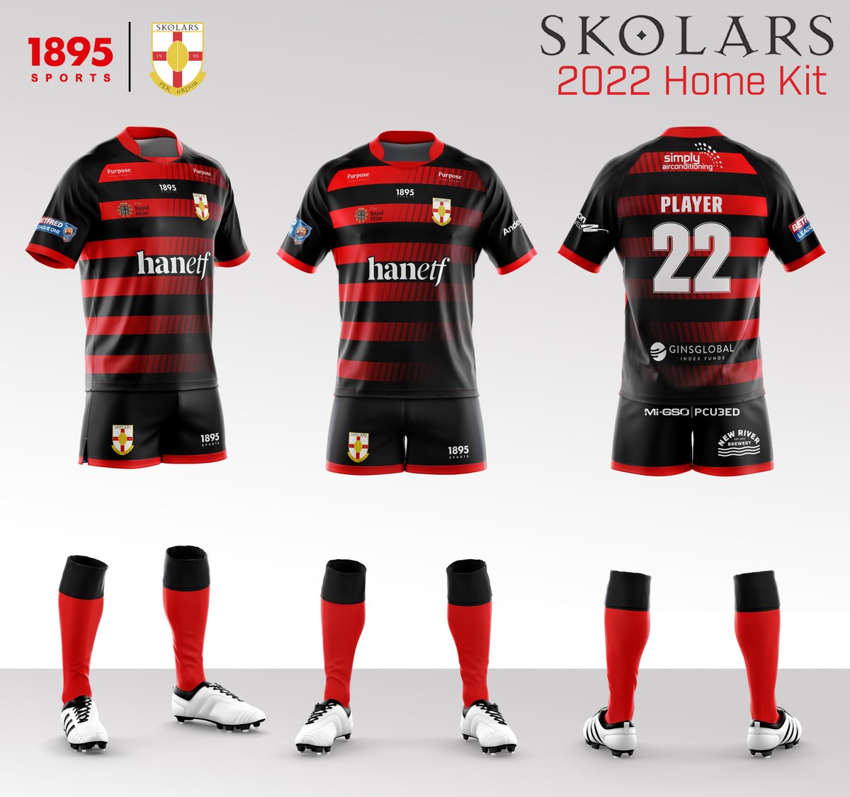 Our 2022 home kit produced by <a href="/1895Sports/">1895 Sports 👕</a> 😍

🎓Let us know your thoughts!

🎓On sale in the New Year 

🎓Thank you to all our sponsors! 

#rugbyleague #London #Jersey