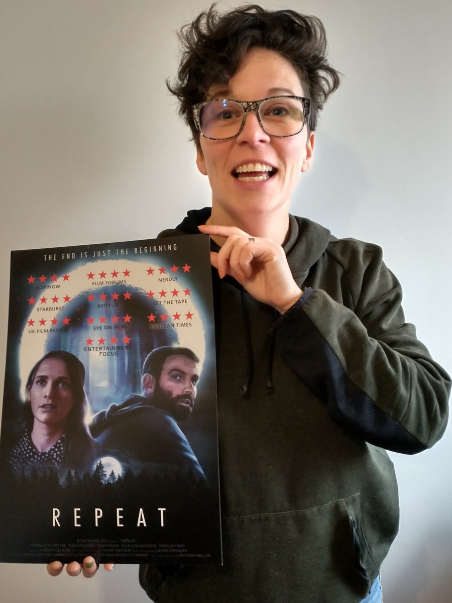 Look what I got! My first official feature film poster!! I'm so proud I can't even tell you - thank you so much <a href="/Repeatthemovie/">REPEAT 🎬 - A Science Fiction Feature Film</a> <a href="/RichardBITB/">Richard</a>