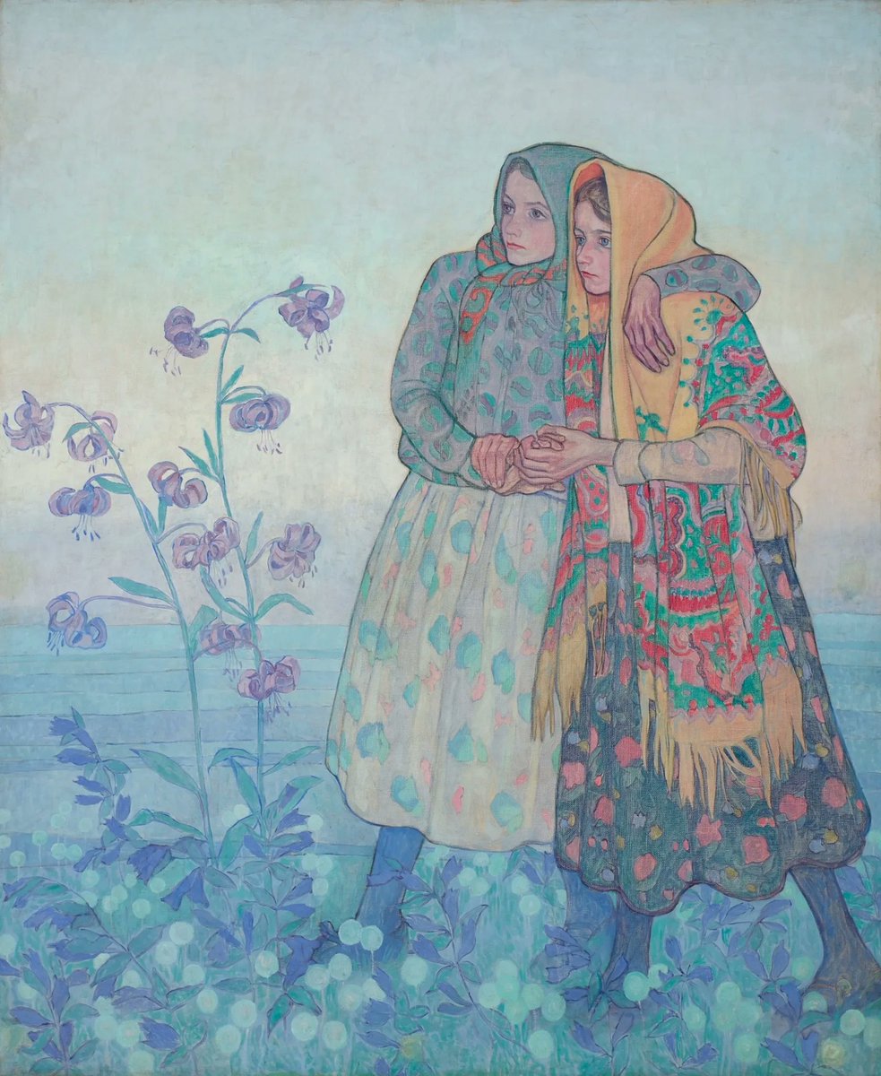 polmastersofart's tweet photo. Jan Rembowski - Pochód góralek (tempera na płótnie, 190 x 157 cm), 1908-1912, @MNKrk. #PolishMastersofArt #PolishArt #PolskaSztuka #JanRembowski https://t.co/CvTx9lCBtP