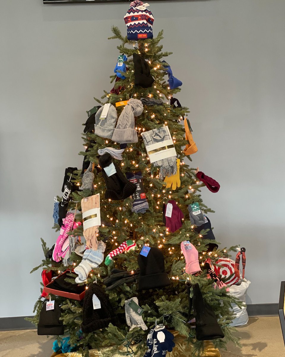 kleingers's tweet photo. "The items were hung on the #GivingTree with care, in hopes that the Shelter House has enough winter clothing to share." 

Thank you to everyone who helped to exceed our goal and donating 113 hats, scarves, and warm socks to Cincinnati's largest homeless operation. #Kleingers https://t.co/3peNXaC0oY
