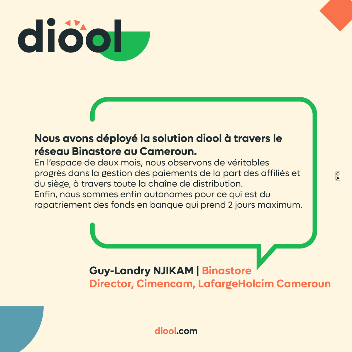 DioolApp's tweet photo. #diool a permis l'amélioration de la gestion des transactions du réseau #Binastore au Cameroun👌🏾.
#fintech #startup #mobilepayments #diooltestimony https://t.co/IWc1Nqf7JM