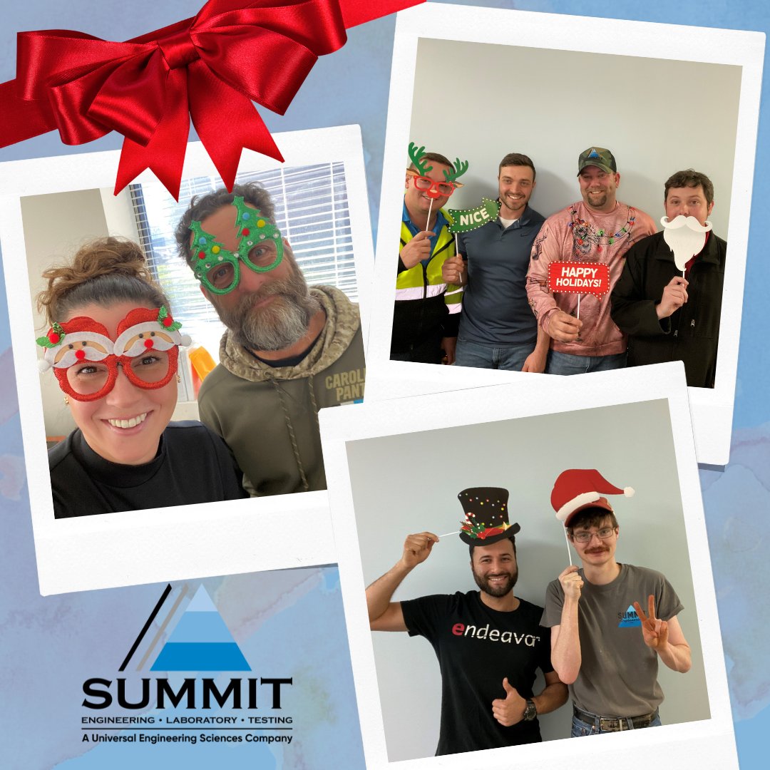 TheSUMMITCo's tweet photo. #TistheSeason! We recently had some fun in the office with some holiday photo props and from all of us at SUMMIT, we want to wish you a Happy Holidays!
#SUMMIT #UES #summitengineering #engineer #UniversalEngineering #GroundedInExcellence #happyholidays#celebrate #photoprops https://t.co/hQA0VSHUhA