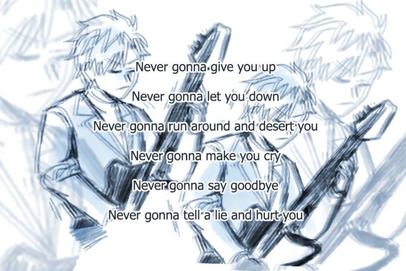 TE_KZY's tweet photo. @TE_Subaru @TE_MNatsuki @TE_YKN @TE_Mkaren @TE_Lavypoo2 @TE_Obito @TE_Kaminari @DaliHa_TE @TE_Renge @TE_Narucopy "/เบส

Never gonna give you up
Never gonna let you down
Never gonna run around and desert you
Never gonna make you cry
Never gonna say goodbye
Never gonna tell a lie and hurt you

#TEChristmas #TEHabaMusic" https://t.co/uHPKPK3X7u