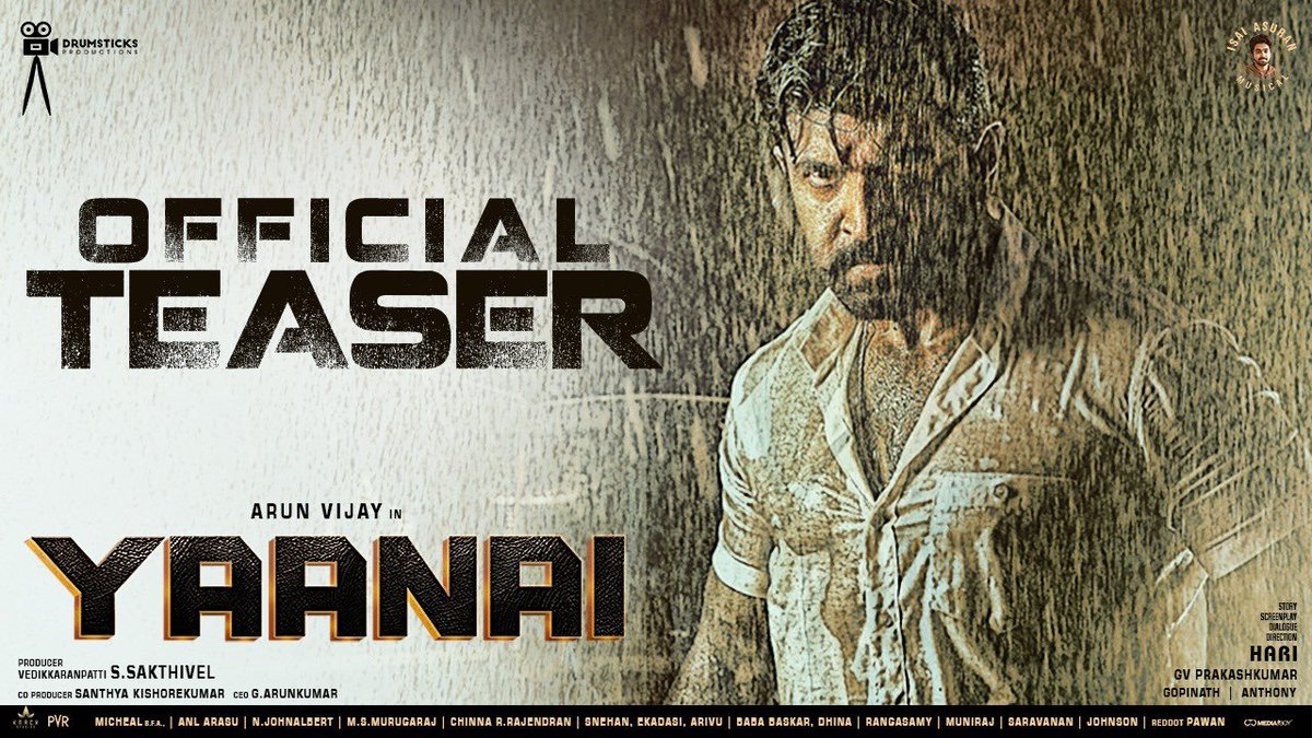 OTTentiondotcom's tweet photo. Arun Vijay IN #Yaanai Teaser arrived ▶️ https://t.co/2sQkf6jlf6
#YaanaiTeaser #ArunVijay #Hari #DirectorHARI #AV33 https://t.co/nUAMeMS7Ur