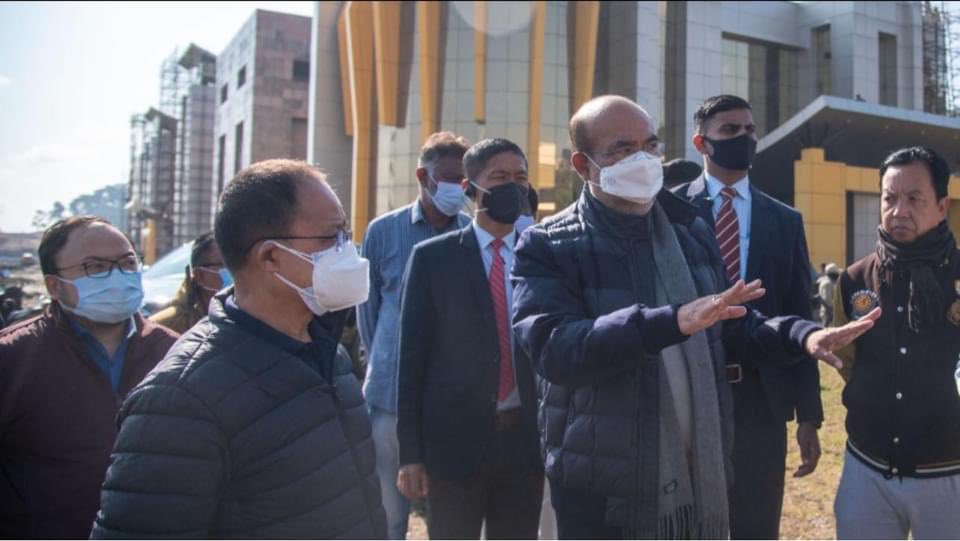 NBirenSingh's tweet photo. Visited the construction site of New Secretariat Complex at Mantripukhri this morning and took cognizance of the work progress. https://t.co/czOsGMAdkk