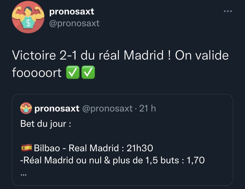 pronosaxt's tweet photo. 2 jours, 4 cotes de proposées, 4 cotes de validées, QUE DU VERT ✅✅✅✅

Partagez et aimez un maximum la #TeamParieurs 🔥🔥 https://t.co/pCj8aLCSii