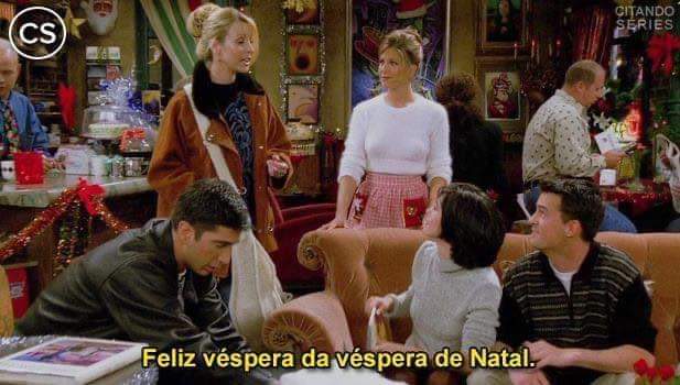 seriesemcena's tweet photo. Único dia do ano para postar essa imagem! Feliz véspera da véspera de Natal. #friends https://t.co/JSqVoe9zeX