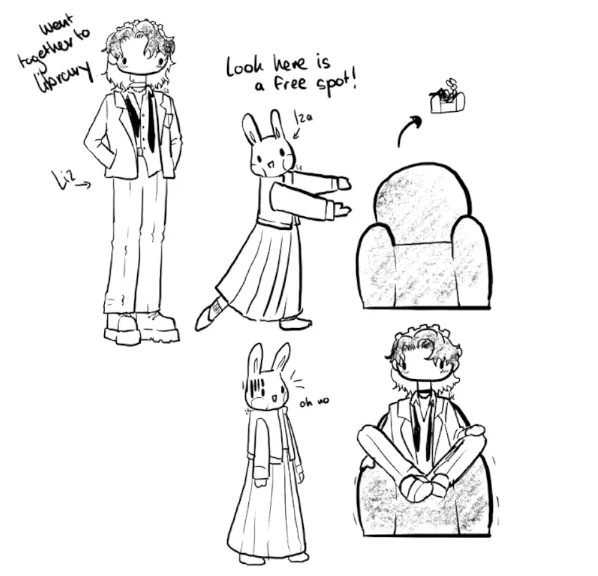 went to the library with @hazapza but only know how to sit like a gremlin ..
#AteezHighSchool_AU 