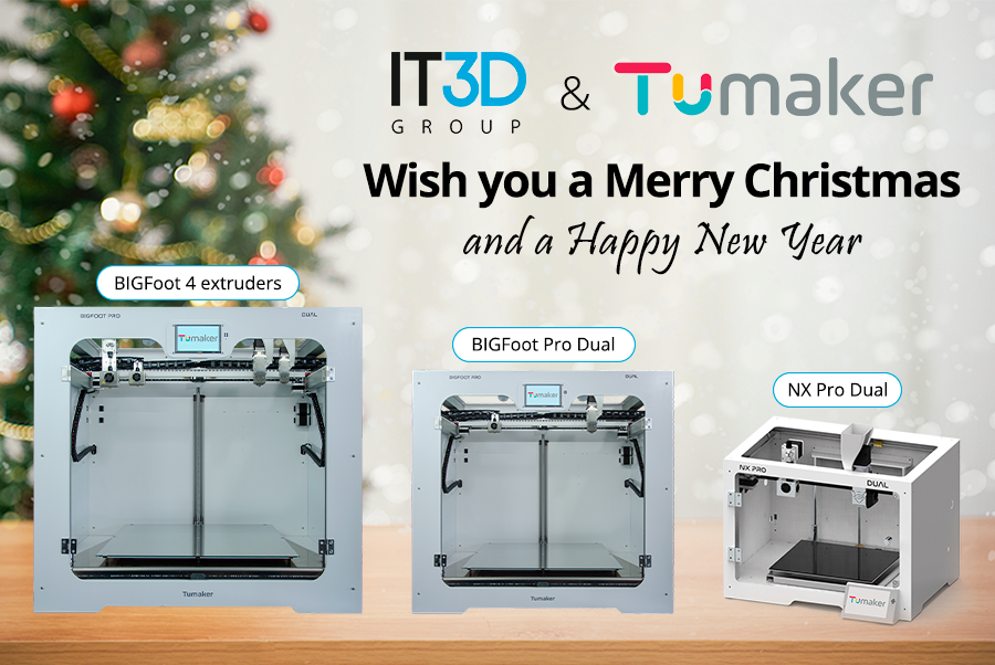 IT3D Group and @Tumakers would like to take the opportunity to wish you a Merry Christmas and a Happy New Year 2022.

We would like to express our sincerest appreciation for the trust you have placed in us this year. 

🎄🎁

it3d.com/en/

#MerryChristmas #HappyNewYear