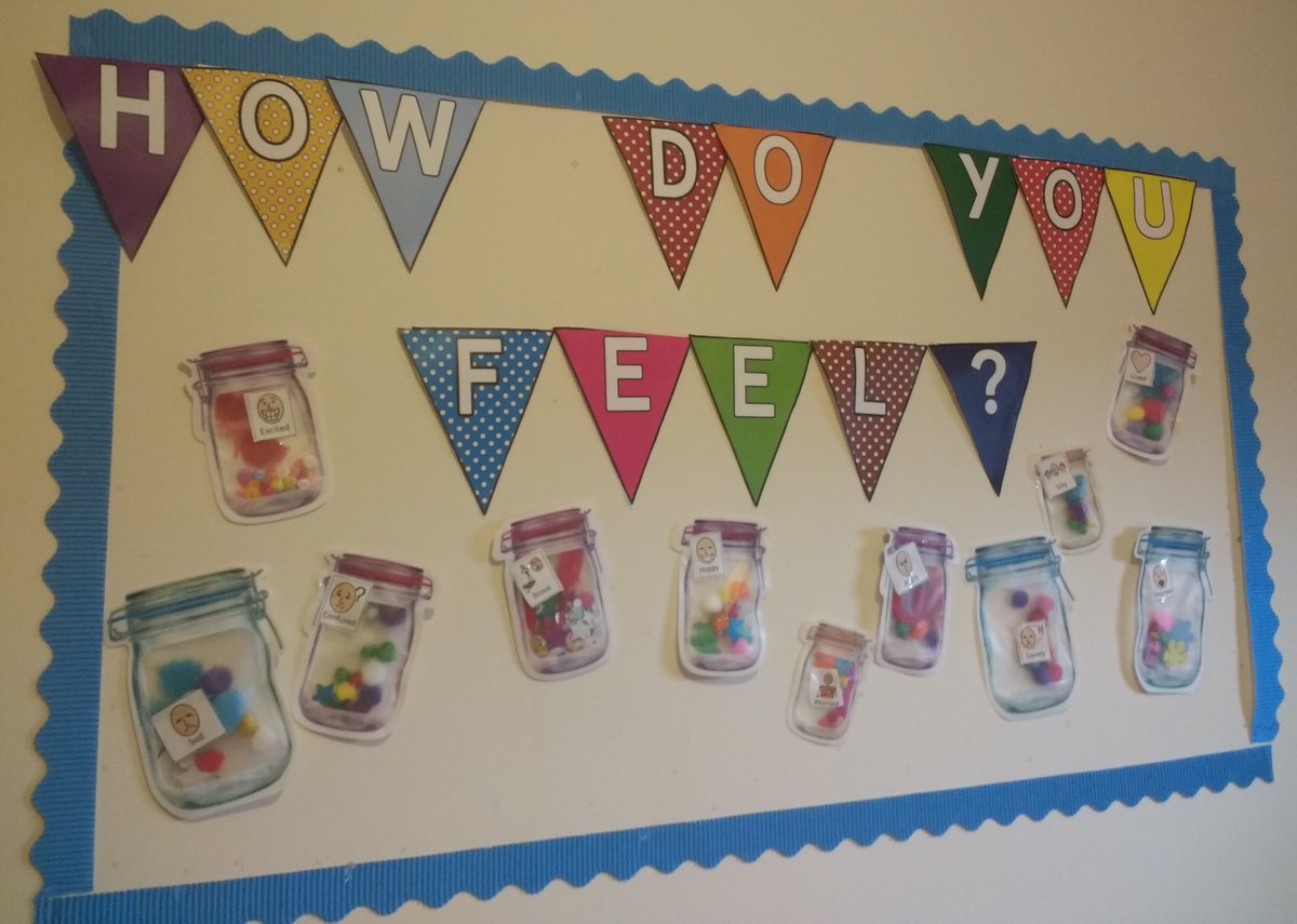 HBVCollege's tweet photo. Class FaA have been talking about feelings and made these feelings jars for the sensory wall.

Great work guys 🤩

#hbvc #HbvcThePlaceToBe https://t.co/UkmDbQabaC