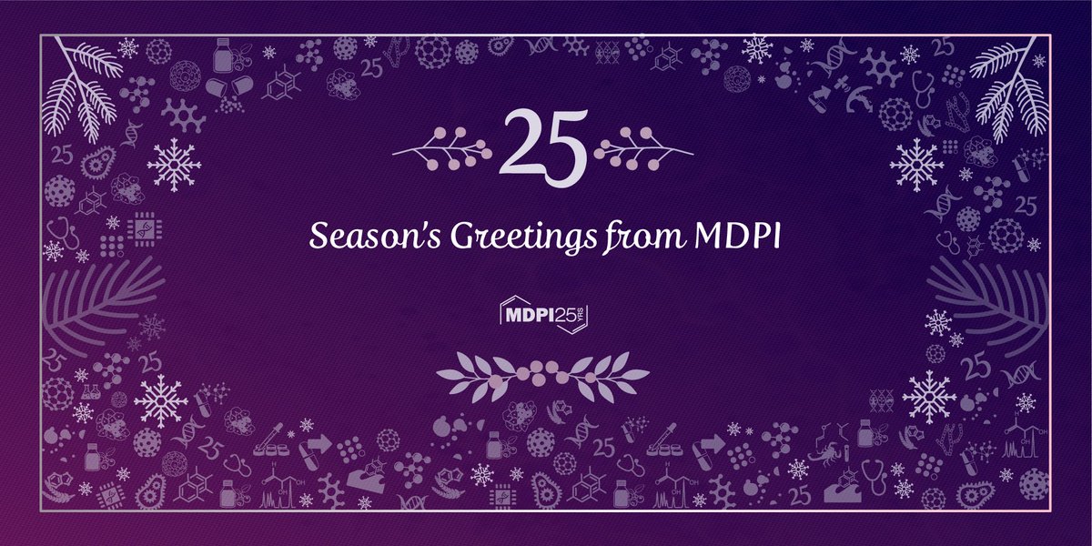 Pathogens_MDPI's tweet photo. The #Christmas countdown has officially started! 

As we celebrate MDPI’s #25thAnniversary, we’d like to thank you for being part of our journey. We wish you a wonderful holiday season and a happy new year! 🎅🎄

#PathogensMDPI
#OpenAccess
#SantaIsComing https://t.co/r1dxYpKXzS