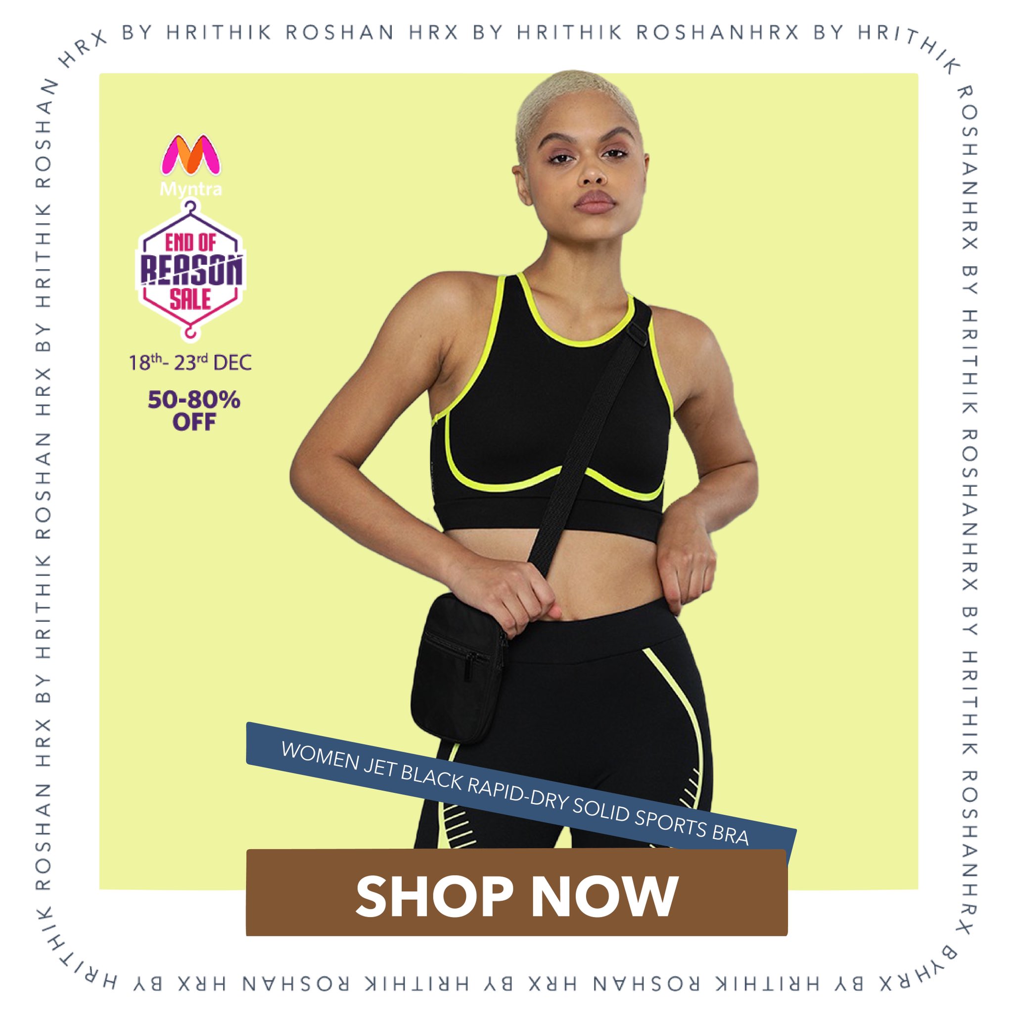 HRX on X: Unleash your inner athlete and gear up with the HRX Women's Sports  Bra collection 👊 Now available at incredible discounts during the @myntra  End Of Reason Sale. Start shopping