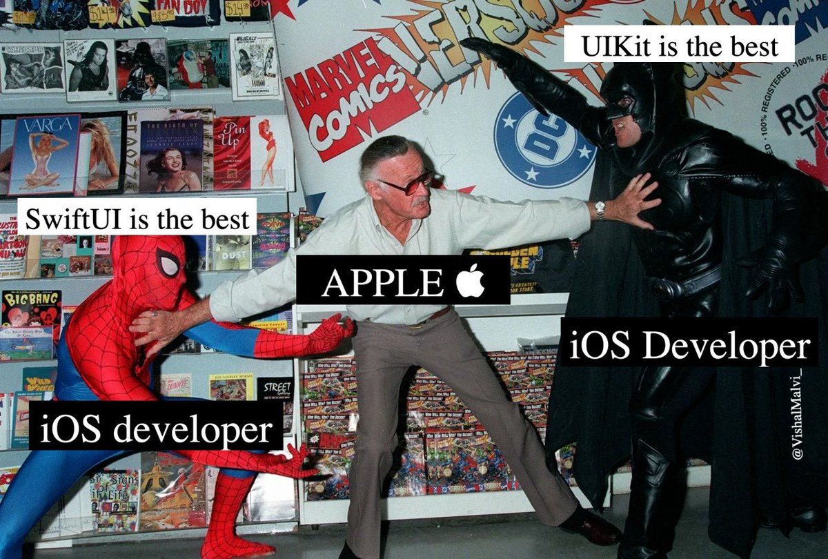 Roses are red, violets are blue, 
iOS developer s are fighting Just because of you two : SwiftUI &amp; UIKit