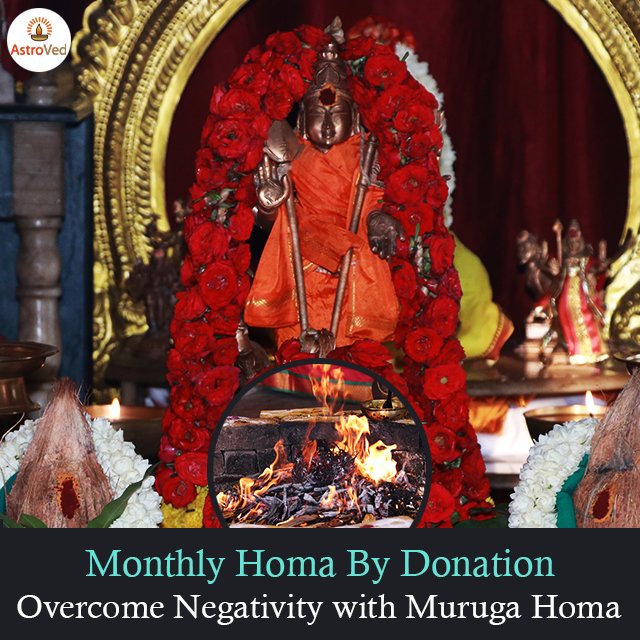 AstroVed's tweet image. This December, take part in Muruga Homa (Monthly Homa Program) and earn the blessings of Lord Muruga. Overcome enemies and negativity with Muruga’s help. bit.ly/3yUimsh

#FreeHomam #MonthlyHomaProgram #DonateHoma #AstroVed