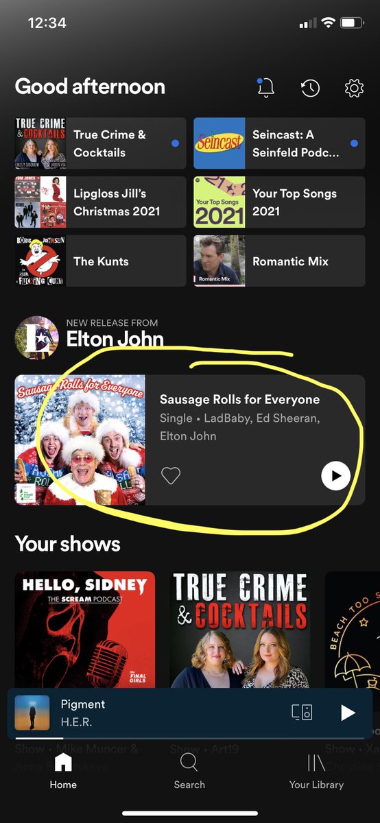 LipglossJill's tweet photo. How bloody dare you suggest this to me Spotify #TeamKunt https://t.co/1JGIXLueF3