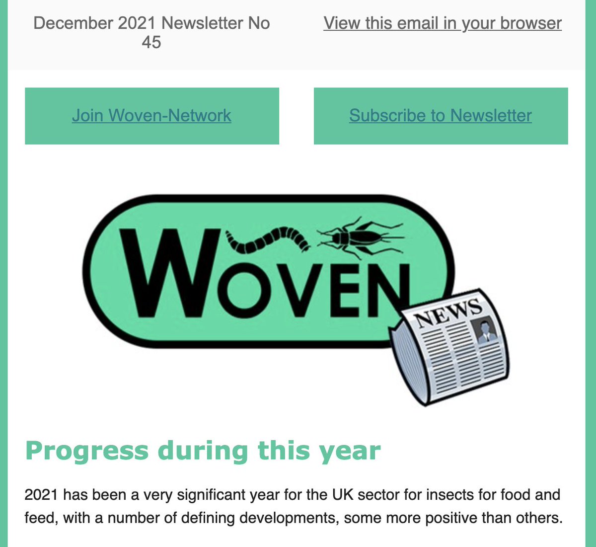 Woven Network Newsletter 45 - eepurl.com/hQOczf