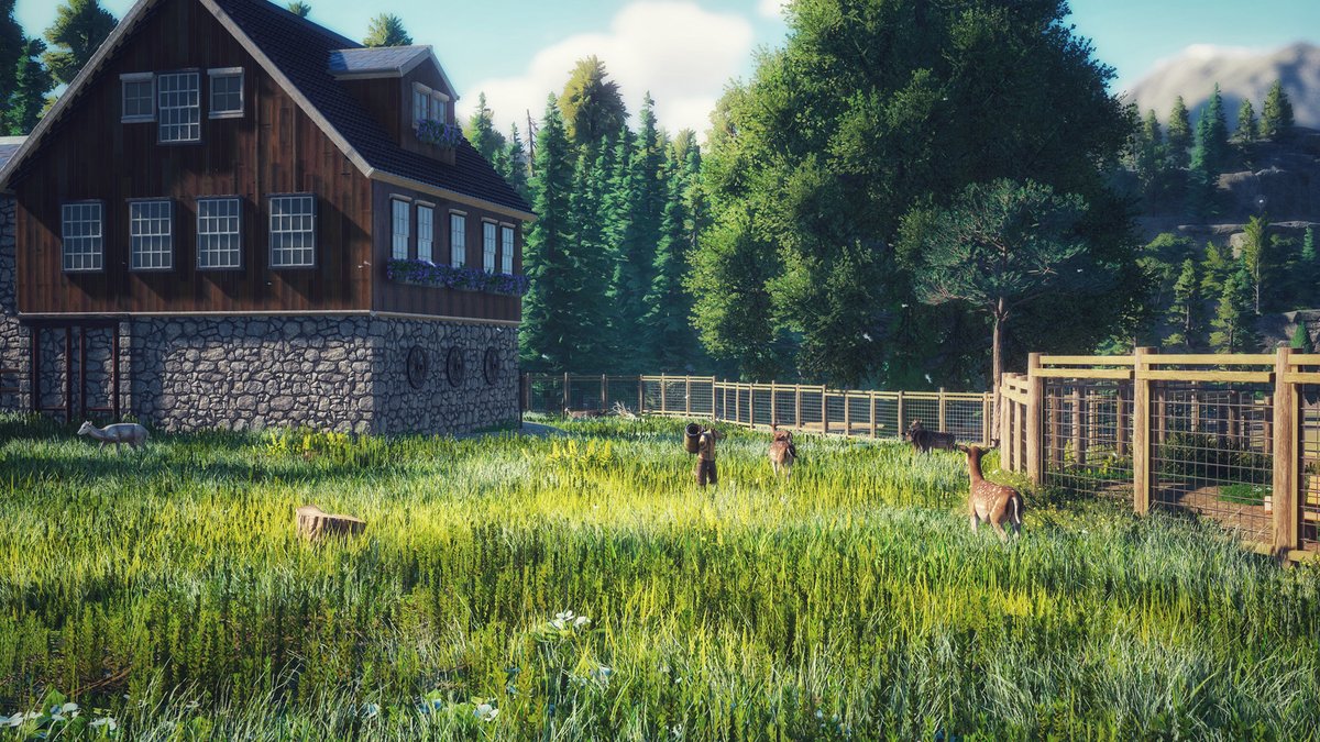 TovesPlays's tweet photo. Another addition using the awesome #EuropePack in #PlanetZoo - This time the European fallow deers get an old barn, farmhouse and lush meadow to call their own.
▶️https://t.co/ALOh4Kj7HM
🍁🍁🍁#planetzoogame https://t.co/7vVxDVOG1J