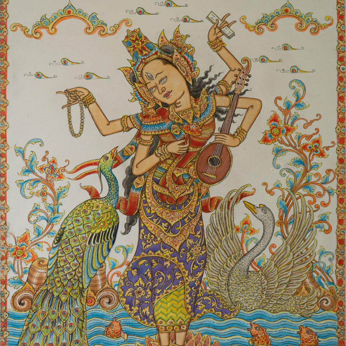 Today's Feature: "Devi Sarasawati" by yasana_gallery on #ENTERART. "The Symbol Of Knowledge." buff.ly/3Elhxtx #NFT #NFTArt #NFTArtist #Art <a href="/GalleryYasana/">Yasana Gallery</a>