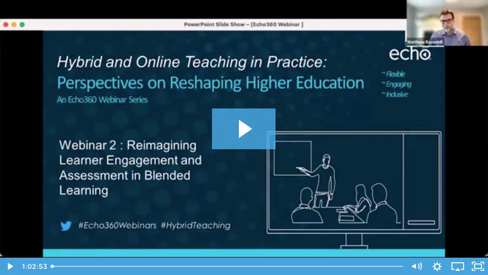 A panel of experts discusses how to create high-quality learning experiences, blend teaching resources, feedback, assessment, and develop new links between online and face-to-face activities. buff.ly/30BIs6F #hybridlearning #onlinelearning #edtech
