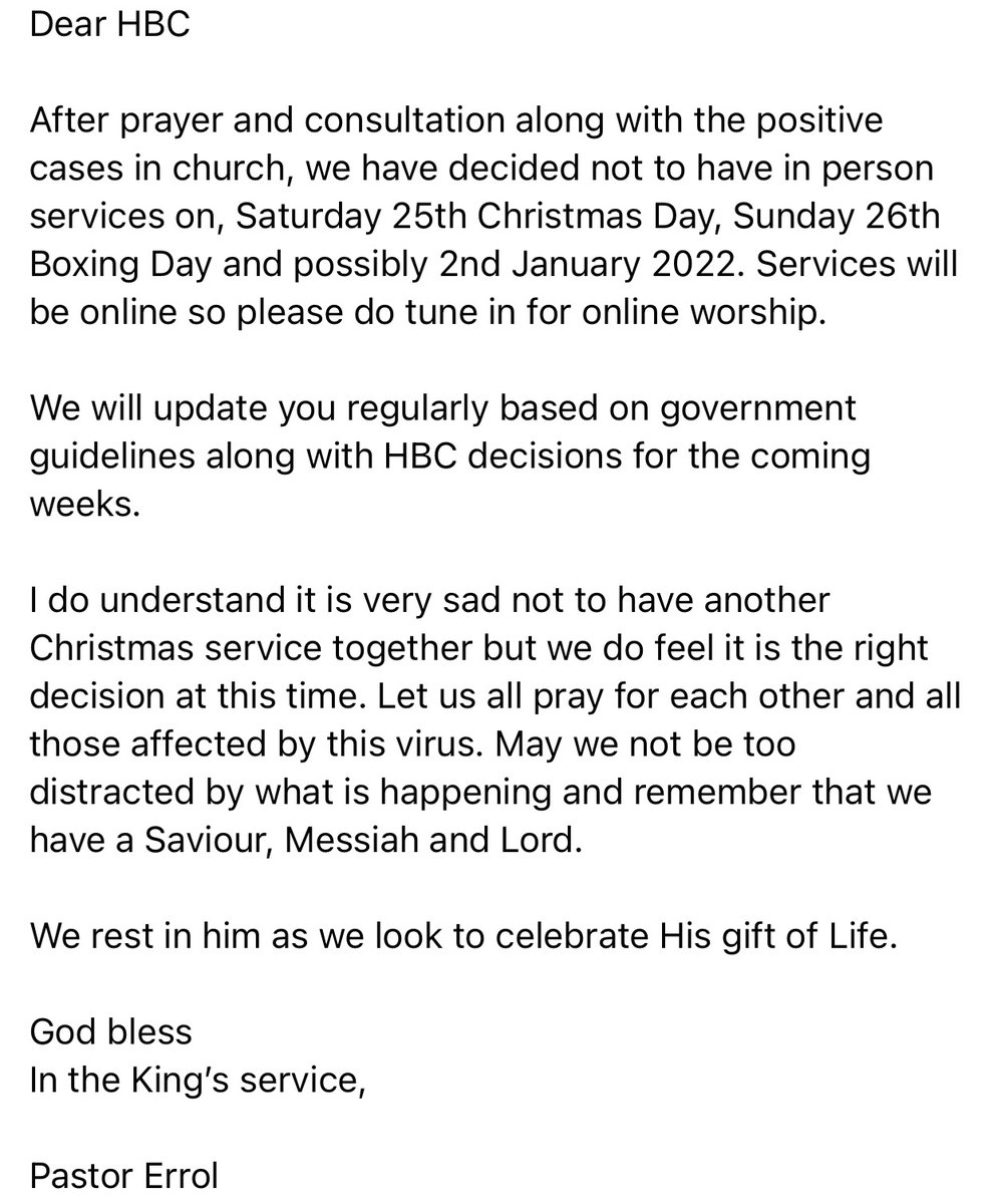 Please read this announcement about our Christmas services. #Christmas2021 #Christmas #covidchristmas